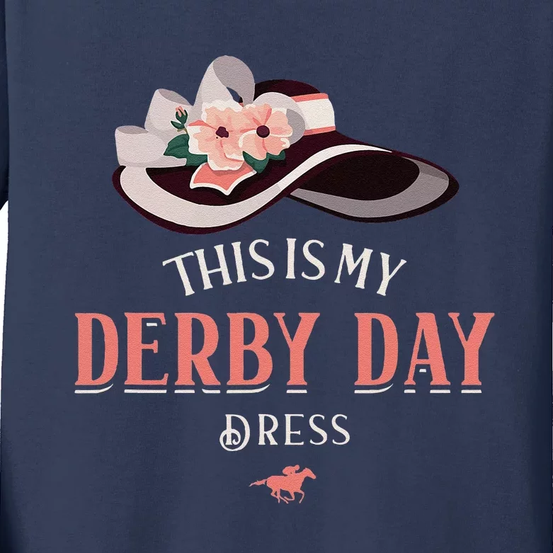 Derby 2024 This Is My Derby Dress Kids Long Sleeve Shirt