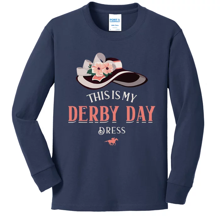 Derby 2024 This Is My Derby Dress Kids Long Sleeve Shirt