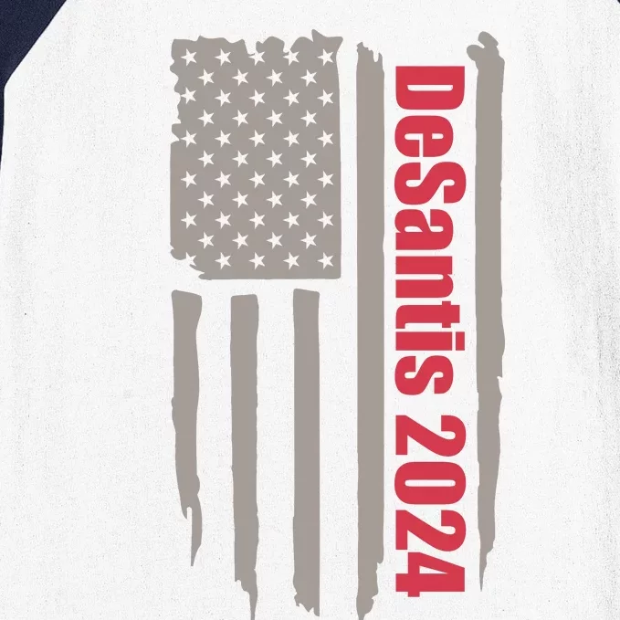 Desantis 2024 USA Flag Ron Desantis 2024 Election Desantis President 2024 Baseball Sleeve Shirt