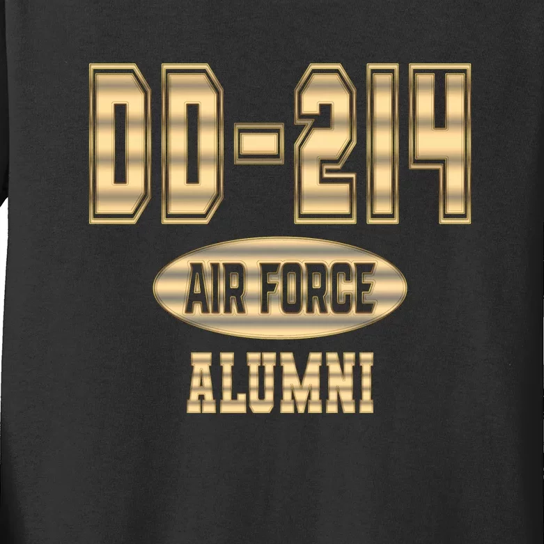 DD 214 US Air Force Alumni USAF Retired Veterans Kids Long Sleeve Shirt