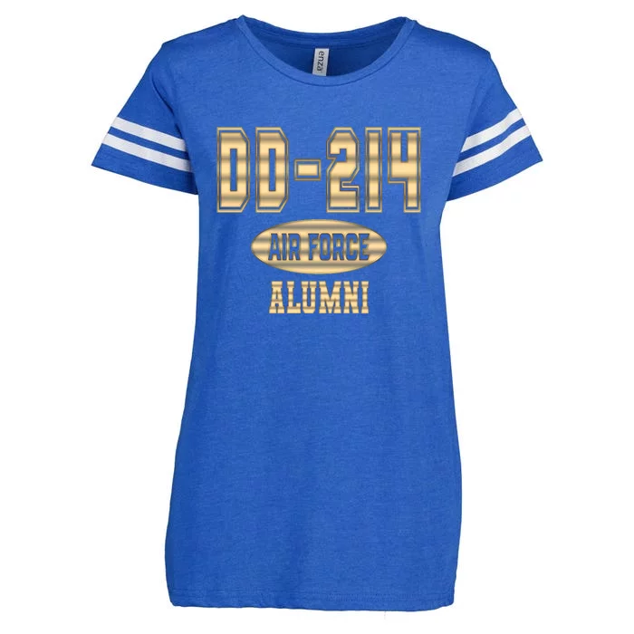 DD 214 US Air Force Alumni USAF Retired Veterans Enza Ladies Jersey Football T-Shirt