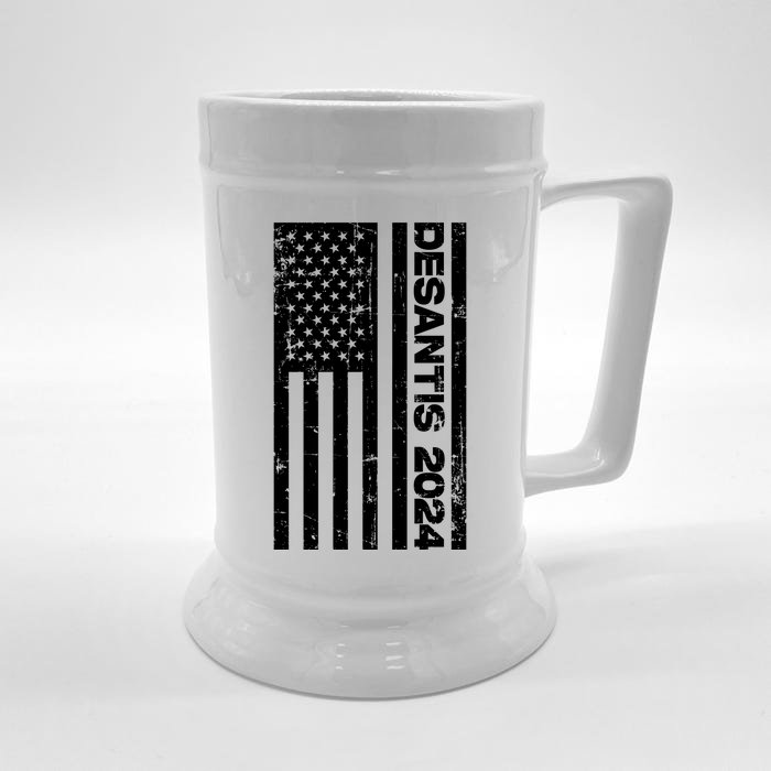 Desantis 2024 USA Flag Ron Desantis 2024 Election Desantis President 2024 Front & Back Beer Stein