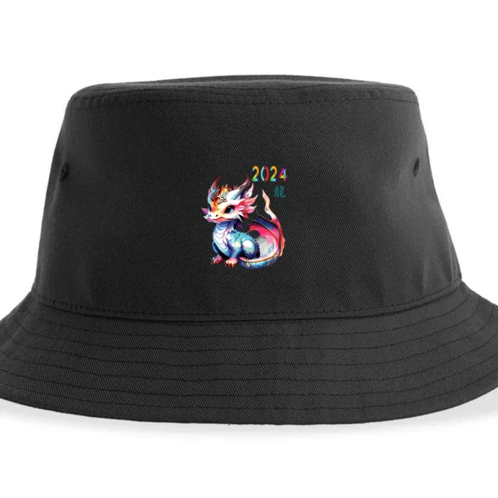 Dragon 2024 Year Of The Dragon Happy Lunar New Year 2024 Sustainable Bucket Hat