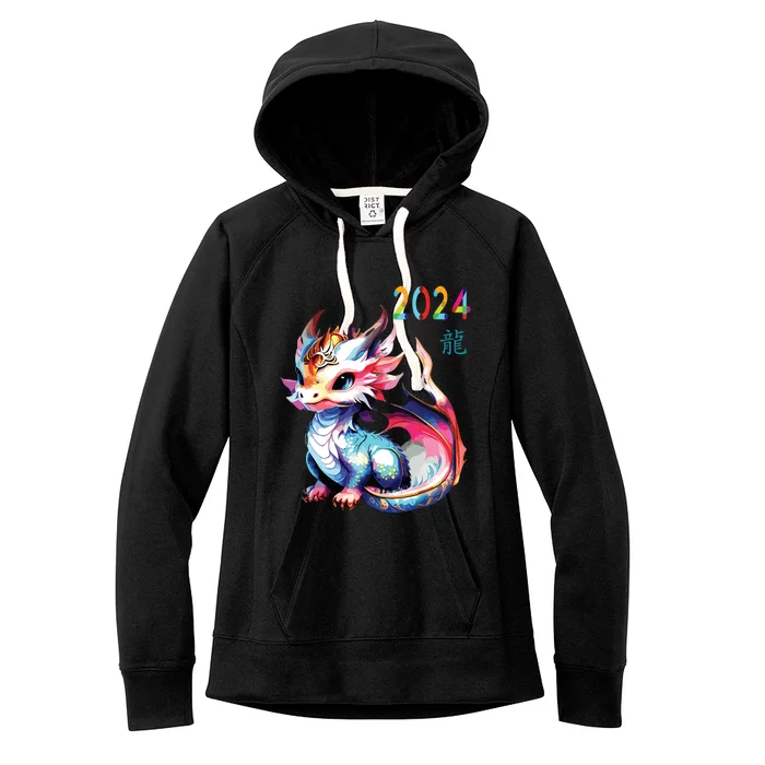 Dragon 2024 Year Of The Dragon Happy Lunar New Year 2024 Women's Fleece Hoodie