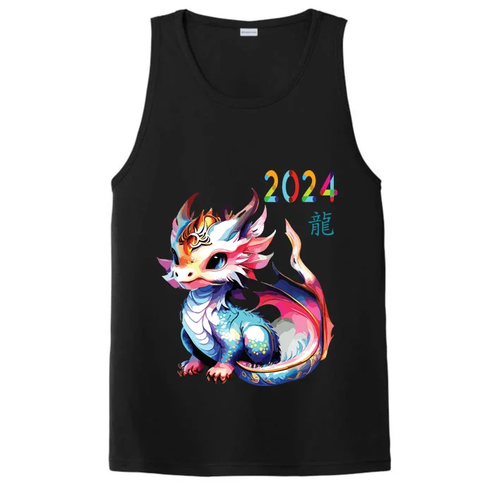 Dragon 2024 Year Of The Dragon Happy Lunar New Year 2024 Performance Tank