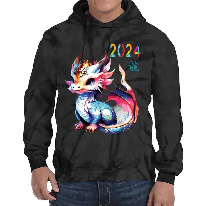 Dragon 2024 Year Of The Dragon Happy Lunar New Year 2024 Tie Dye Hoodie