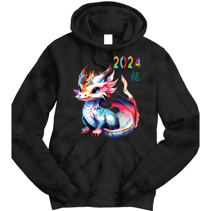 Dragon 2024 Year Of The Dragon Happy Lunar New Year 2024 Tie Dye Hoodie