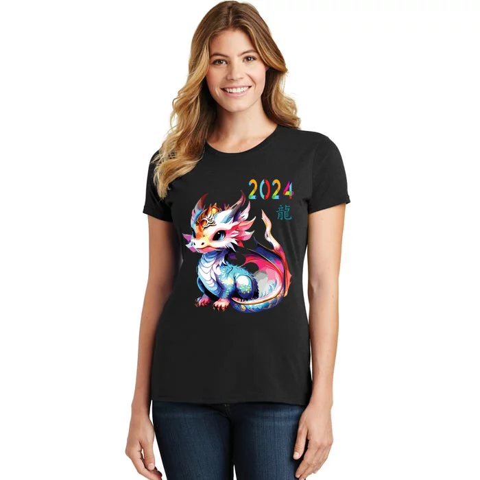 Dragon 2024 Year Of The Dragon Happy Lunar New Year 2024 Women's T-Shirt