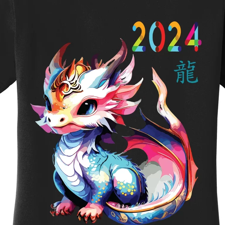 Dragon 2024 Year Of The Dragon Happy Lunar New Year 2024 Women's T-Shirt