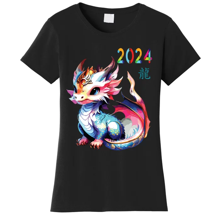 Dragon 2024 Year Of The Dragon Happy Lunar New Year 2024 Women's T-Shirt