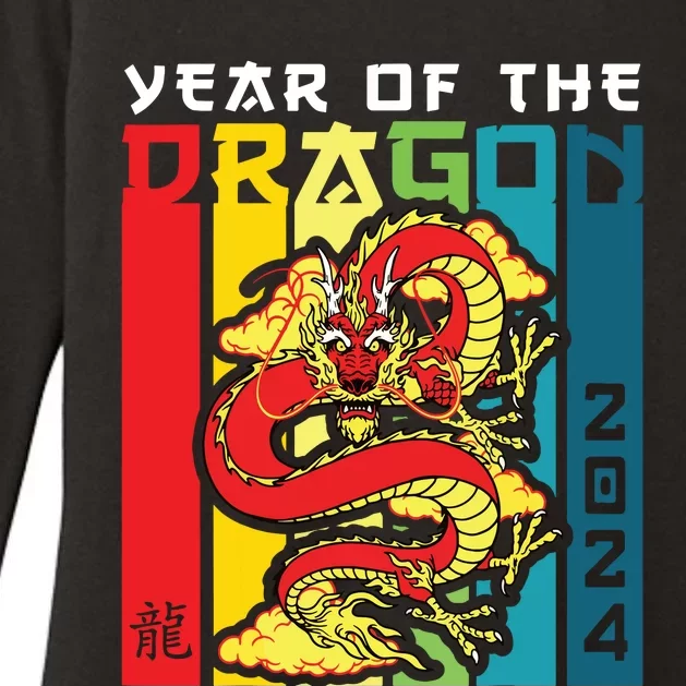 Dragon 2024 Year Of The Dragon Happy Lunar New Year 2024 Womens CVC Long Sleeve Shirt