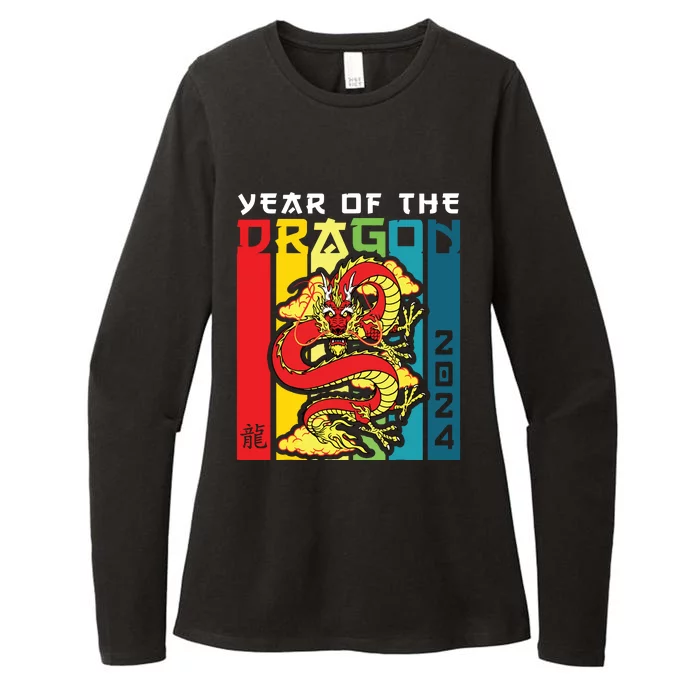 Dragon 2024 Year Of The Dragon Happy Lunar New Year 2024 Womens CVC Long Sleeve Shirt