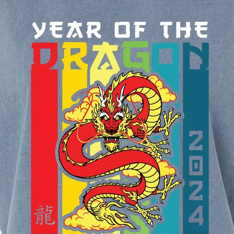 Dragon 2024 Year Of The Dragon Happy Lunar New Year 2024 Garment-Dyed Women's Muscle Tee