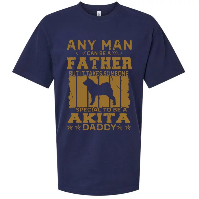 Dogs 365 Akita Dog Daddy Funny Gift For Men Sueded Cloud Jersey T-Shirt