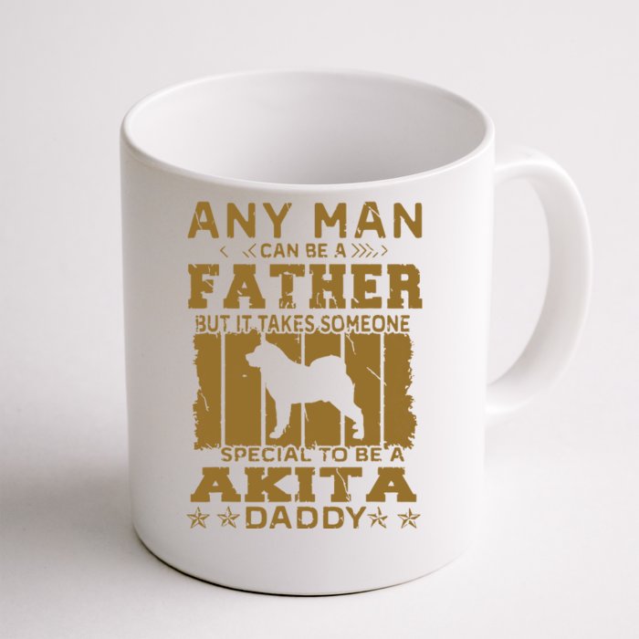 Dogs 365 Akita Dog Daddy Funny Gift For Men Front & Back Coffee Mug