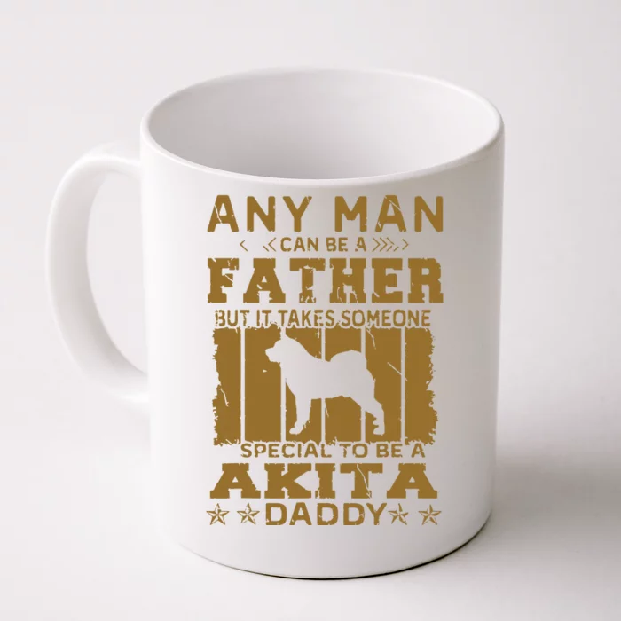 Dogs 365 Akita Dog Daddy Funny Gift For Men Front & Back Coffee Mug