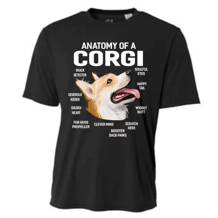 Dogs 365 Anatomy Of A Corgi Dog Funny Gift Funny Gift Cooling Performance Crew T-Shirt