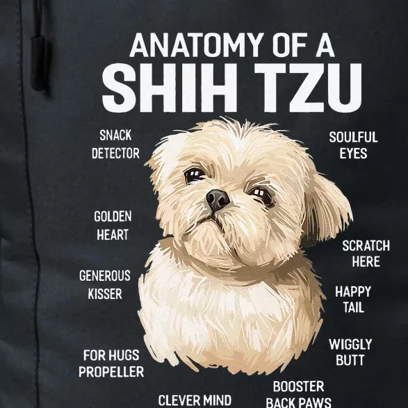 Dogs 365 Anatomy Of A Shih Tzu Dog Funny Gift Daily Commute Backpack