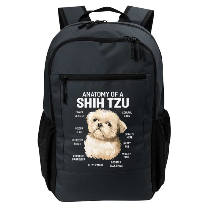 Dogs 365 Anatomy Of A Shih Tzu Dog Funny Gift Daily Commute Backpack