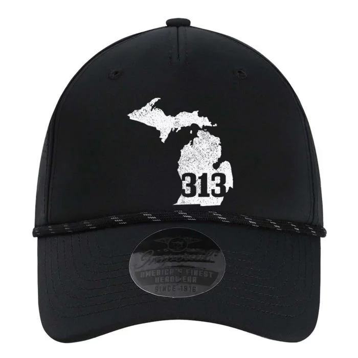 Detroit 313 Area Code Michigan Map State Pride Vintage Performance The Dyno Cap