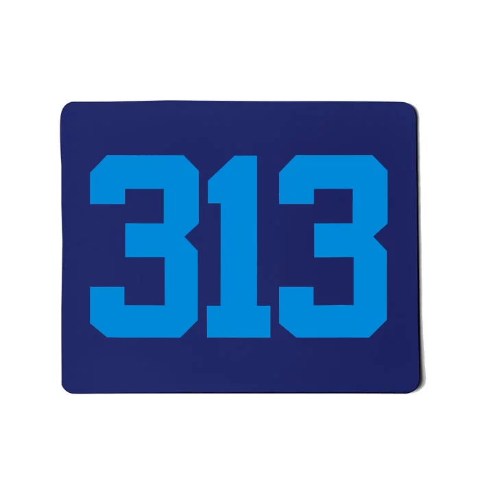 Detroit 313 Area Code GRIT Sports Fan Detroiter Fan Mousepad