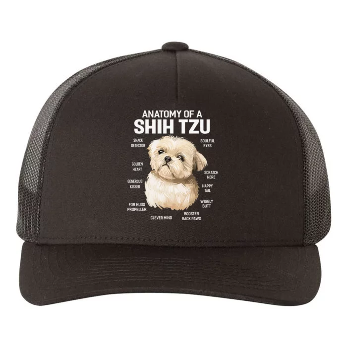 Dogs 365 Anatomy of a Shih Tzu Dog Funny Gift Yupoong Adult 5-Panel Trucker Hat