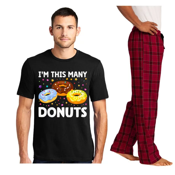 Donut 3rd Birthday Im This Many Donuts 3yearold Pajama Set