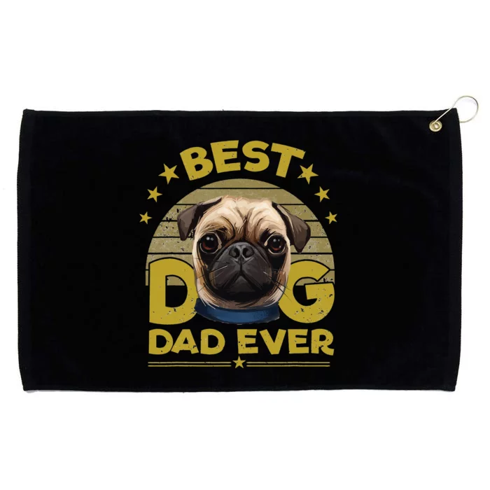 Dogs 365 Best Pug Dog Dad Ever Gift Grommeted Golf Towel