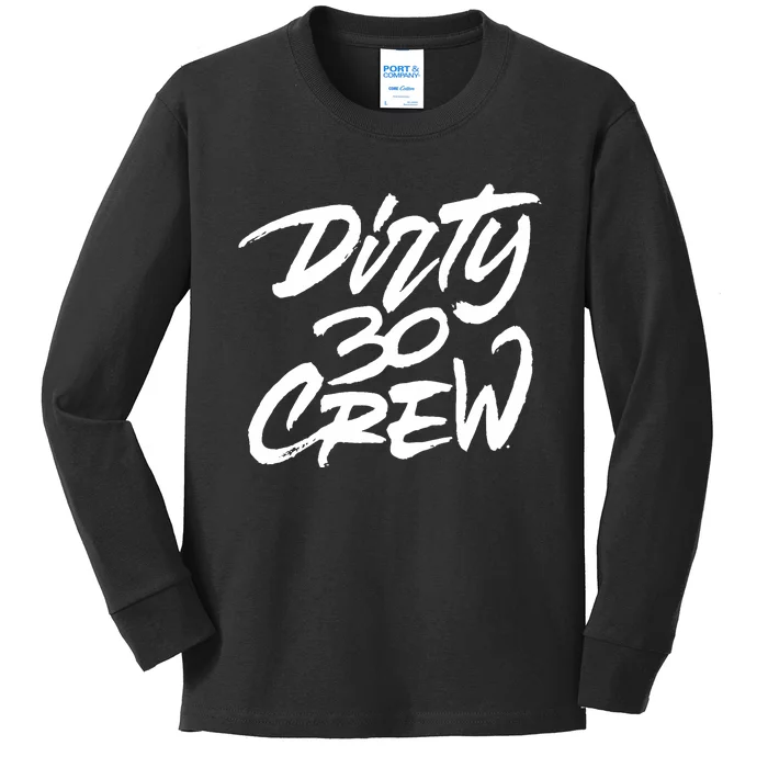 Dirty 30 Crew Birthday Party Kids Long Sleeve Shirt