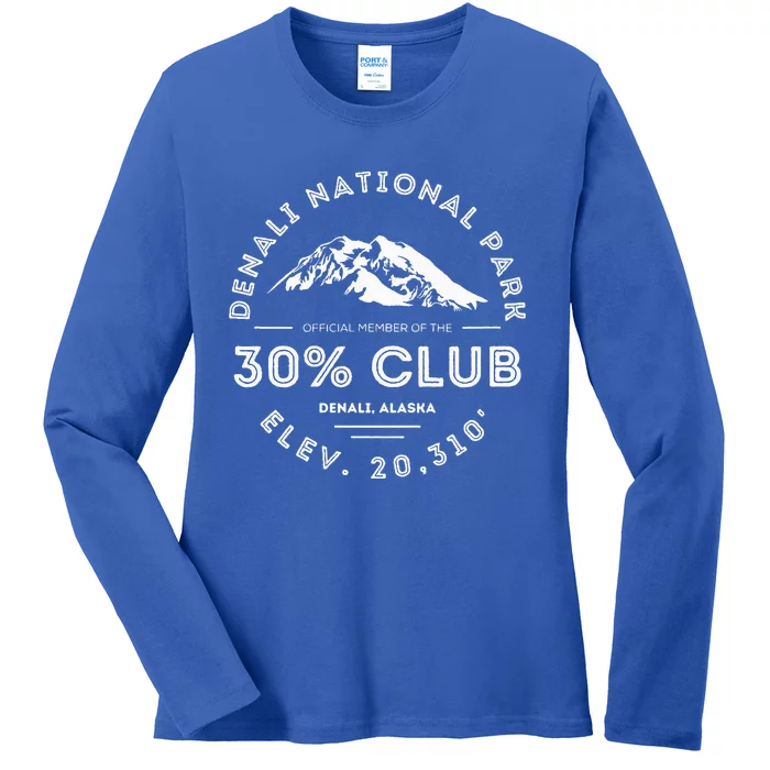 Denali 30 Club Alaska National Park Souvenir Ladies Long Sleeve Shirt