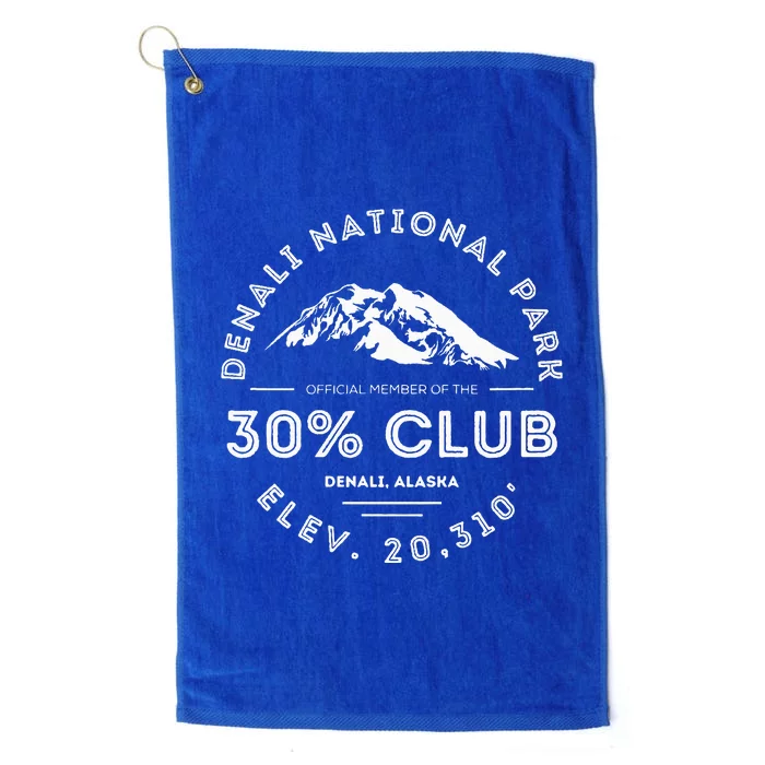 Denali 30 Club Alaska National Park Souvenir Platinum Collection Golf Towel