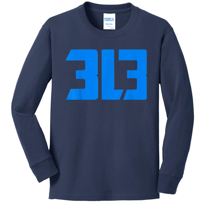 Detroit 313 Kids Long Sleeve Shirt