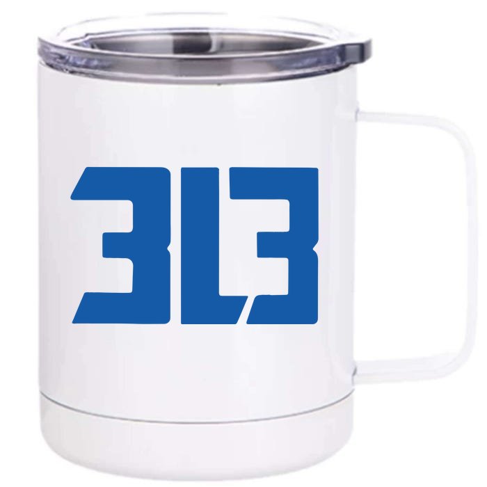 Detroit 313 Front & Back 12oz Stainless Steel Tumbler Cup