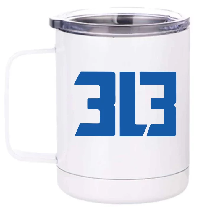 Detroit 313 Front & Back 12oz Stainless Steel Tumbler Cup