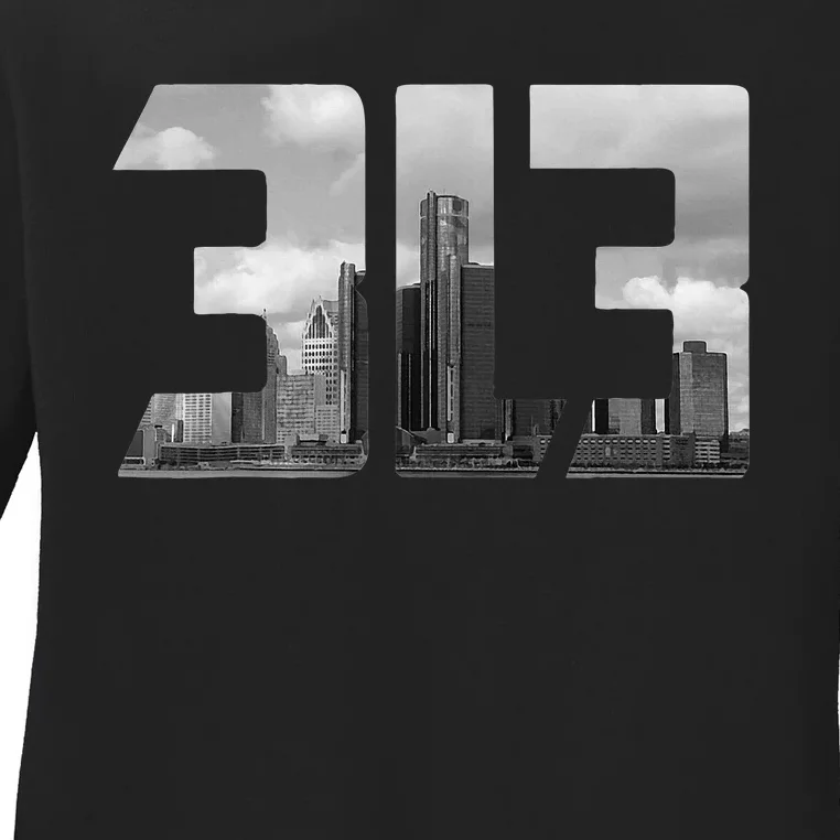 Detroit 313 Ladies Long Sleeve Shirt