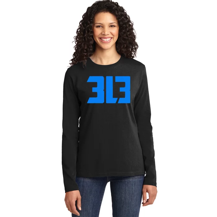 Detroit 313 Ladies Long Sleeve Shirt