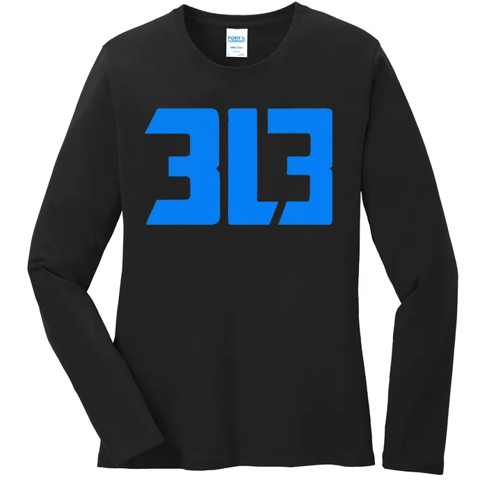 Detroit 313 Ladies Long Sleeve Shirt