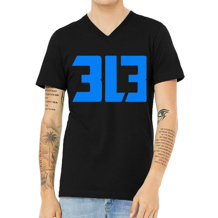 Detroit 313 V-Neck T-Shirt