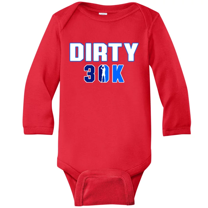 Dirk 30k Dirty 30 Basketball 30000 Points Pts Baby Long Sleeve Bodysuit