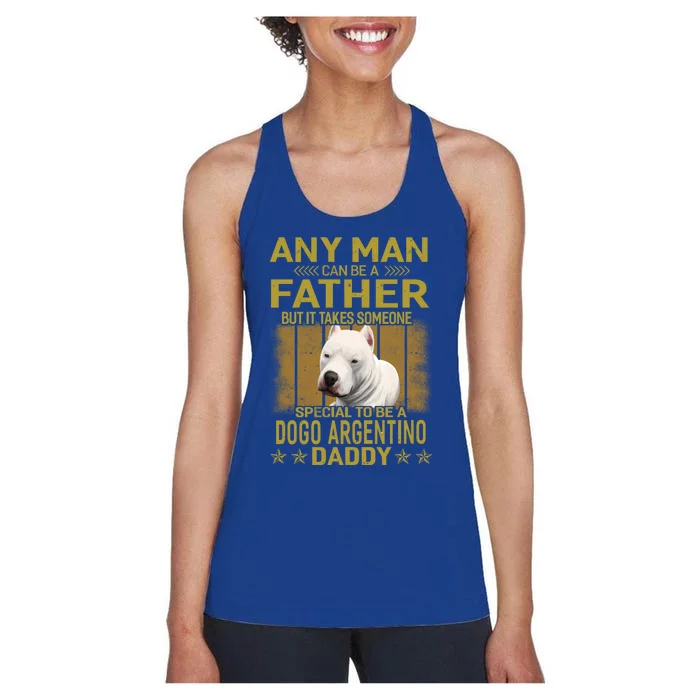 Dogs 365 Dogo Argentino Dog Daddy Dad Gift Gift Women's Racerback Tank