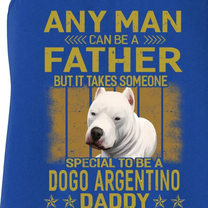 Dogs 365 Dogo Argentino Dog Daddy Dad Gift Gift Women's Racerback Tank