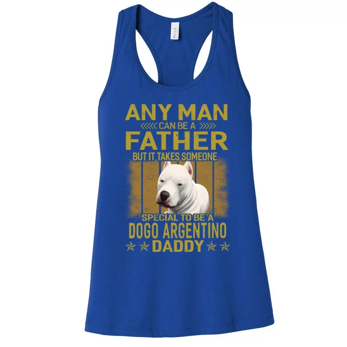 Dogs 365 Dogo Argentino Dog Daddy Dad Gift Gift Women's Racerback Tank