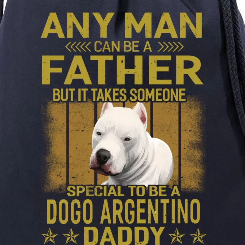 Dogs 365 Dogo Argentino Dog Daddy Dad Gift Gift Drawstring Bag