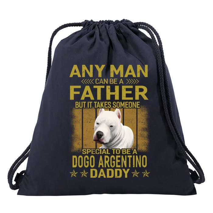 Dogs 365 Dogo Argentino Dog Daddy Dad Gift Gift Drawstring Bag