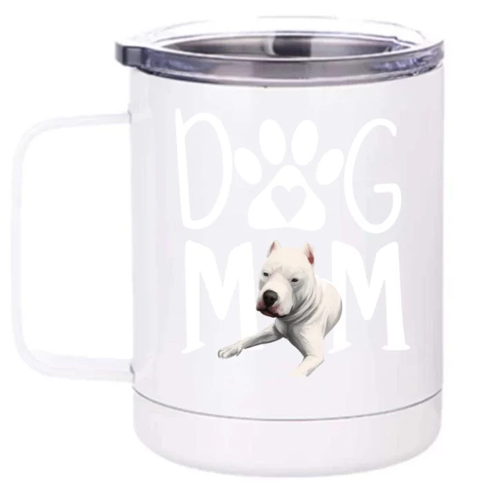 Dogs 365 Dogo Argentino Dog Mom Gift Cute Gift Front & Back 12oz Stainless Steel Tumbler Cup