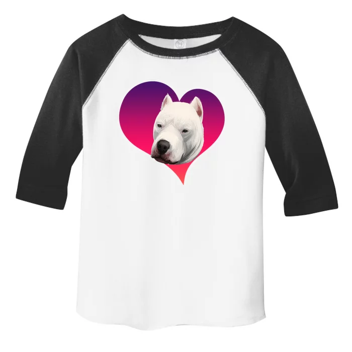 Dogs 365 Dogo Argentino Dog Pink Heart Love Gift Gift Toddler Fine Jersey T-Shirt