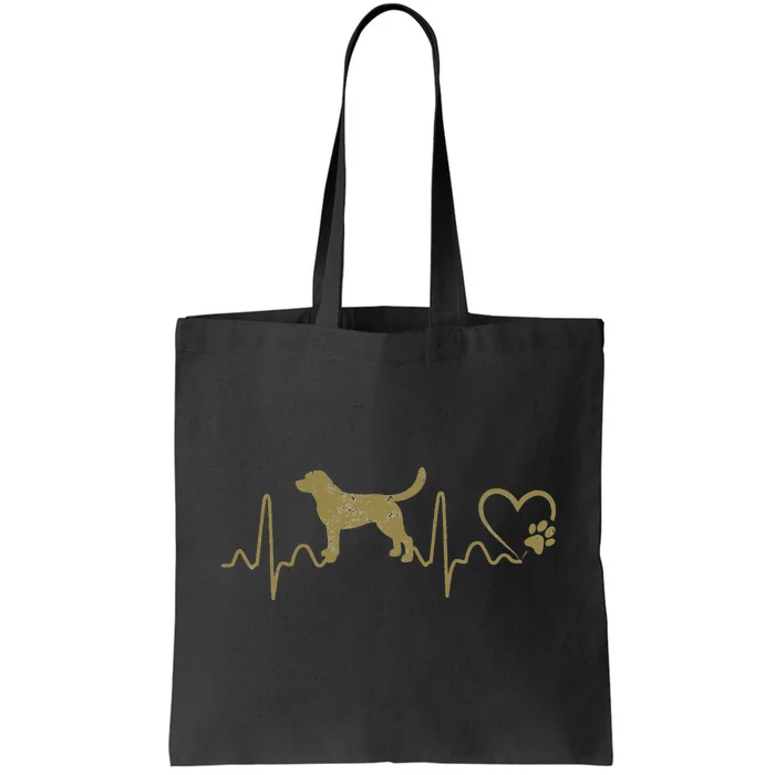 Dogs 365 Heartbeat Labrador Retriever Dog Rescue Lifeline Tote Bag