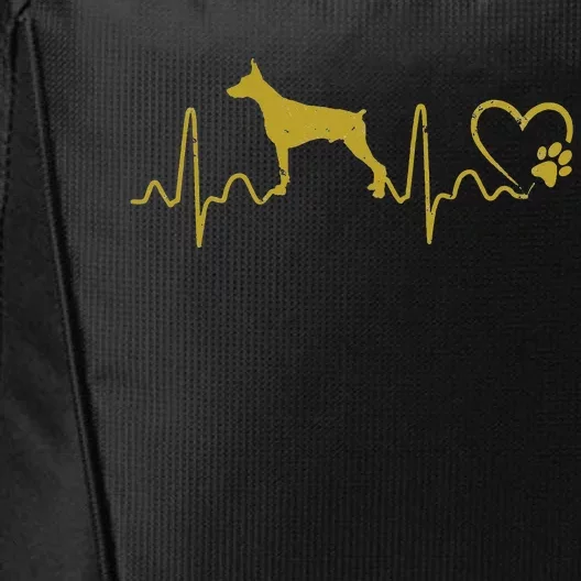 Dogs 365 Heartbeat Doberman Pinscher Dog Rescue Lifeline City Backpack