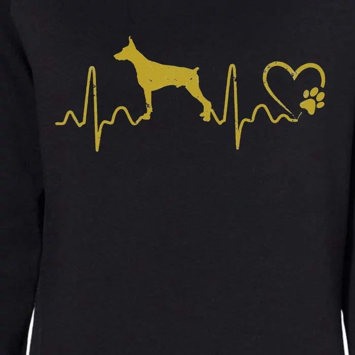 Dogs 365 Heartbeat Doberman Pinscher Dog Rescue Lifeline Womens California Wash Sweatshirt