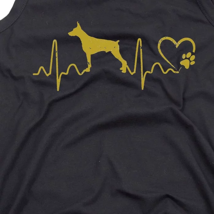 Dogs 365 Heartbeat Doberman Pinscher Dog Rescue Lifeline Tank Top